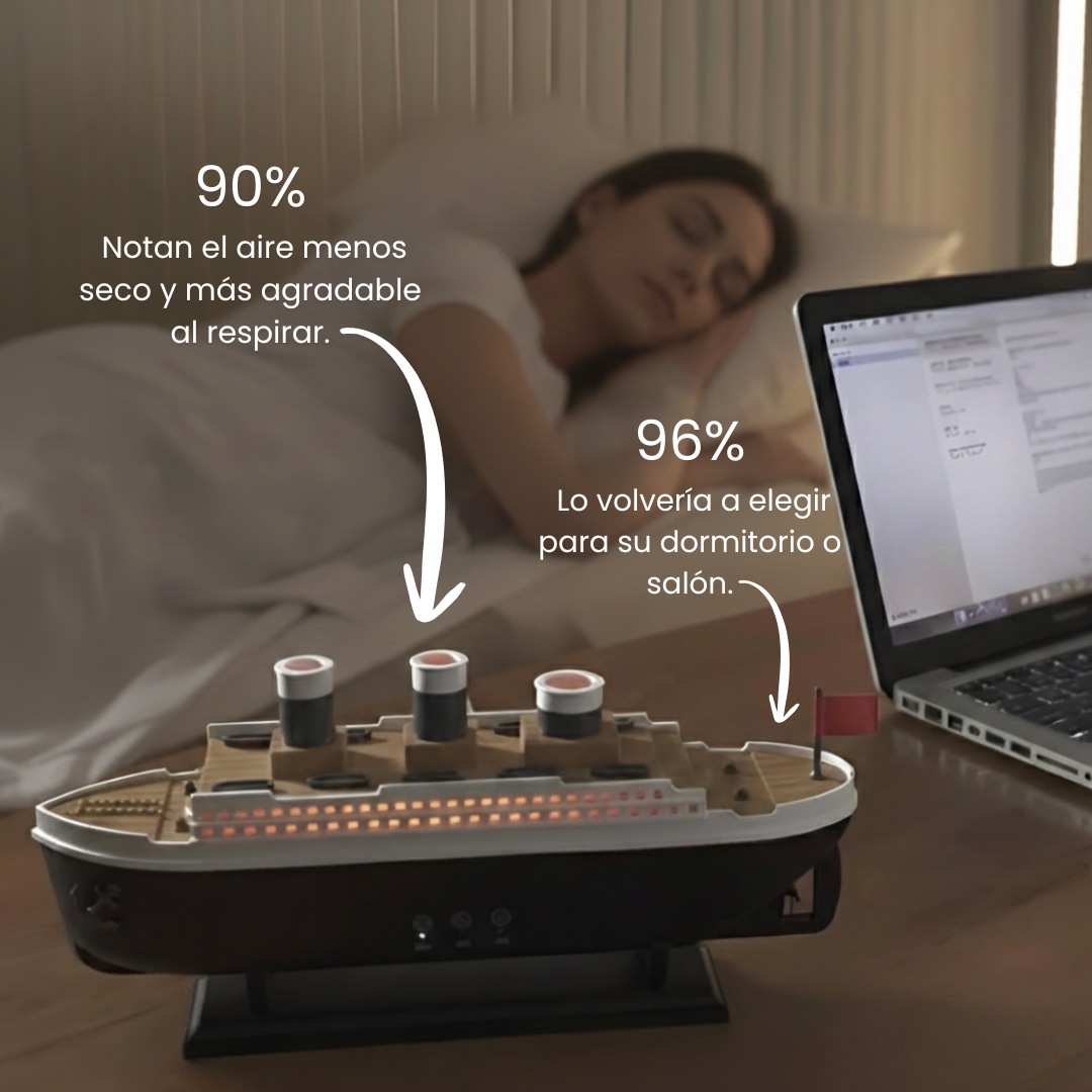 Barco humificador de Aroma y Aceites esenciales